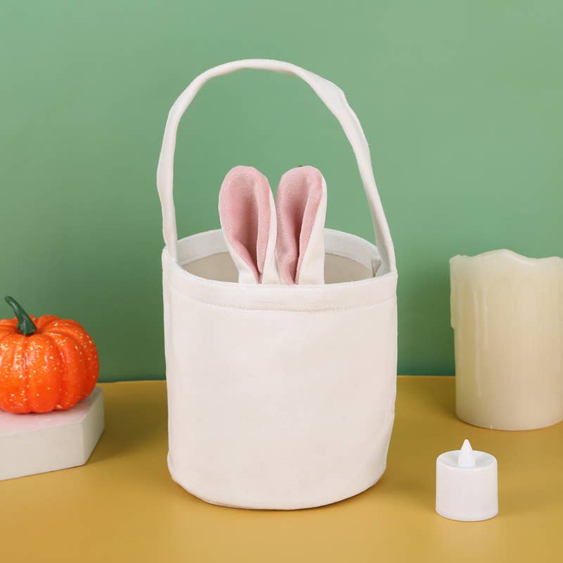 Small Easter Basket: White&pink