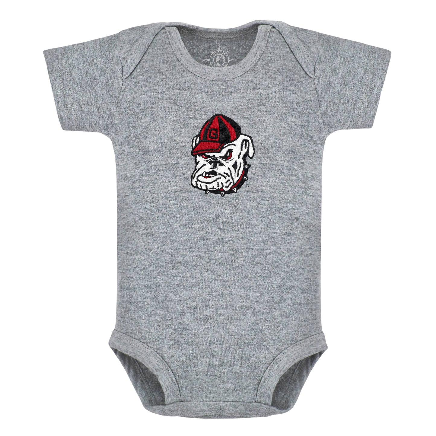 Georgia Bulldogs Bodysuit: Red - Bulldog Head