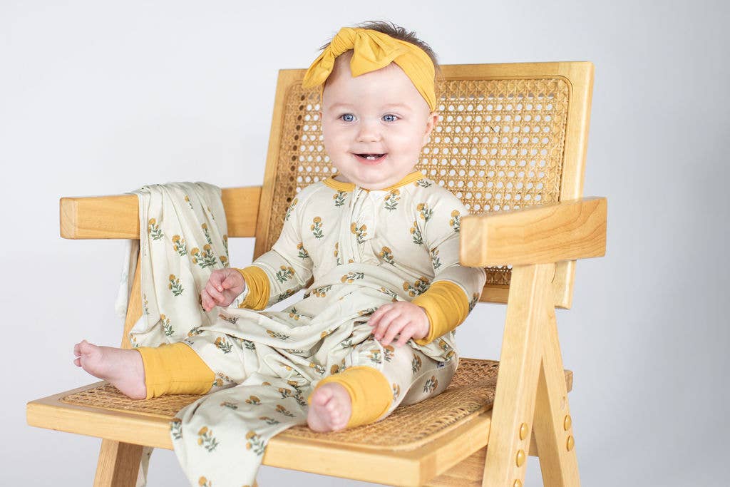 Marigold Block Print Zip PJs