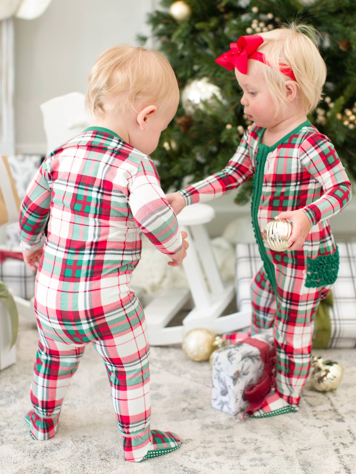 Dashing Dreams Plaid Ruffle Footed