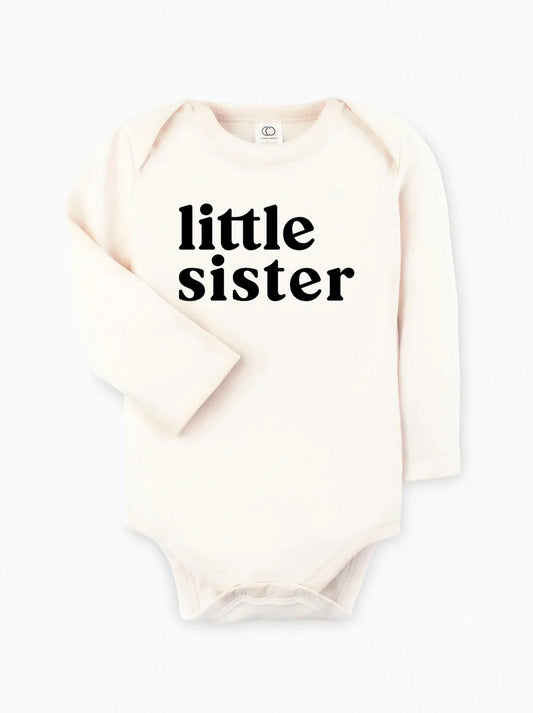 Little Sister Organic Cotton Bodysuit - Natural
