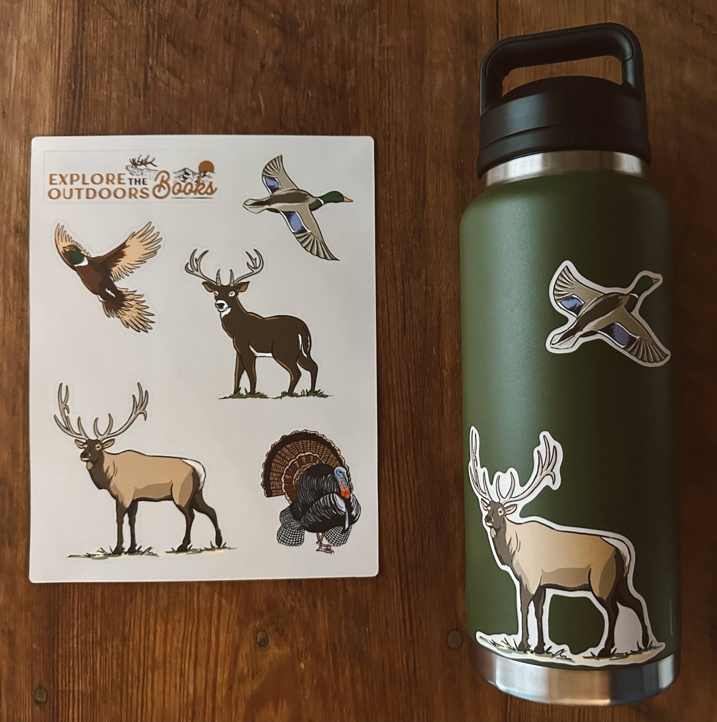 Explore the Outdoors Books - Hunting I Weatherproof Sticker Sheet