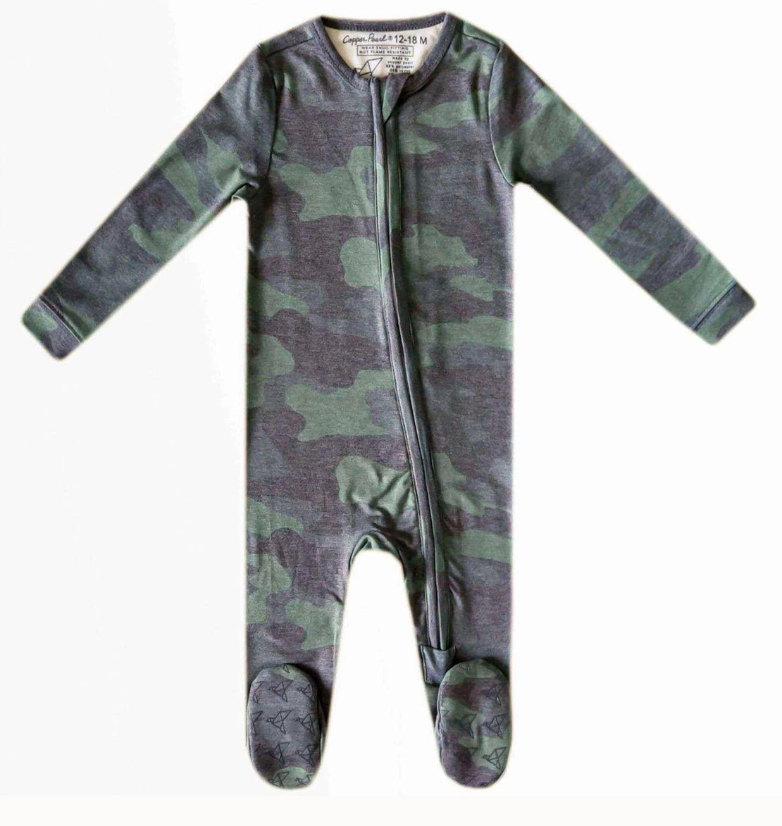 Zip Up Footie Pajama- Hunter