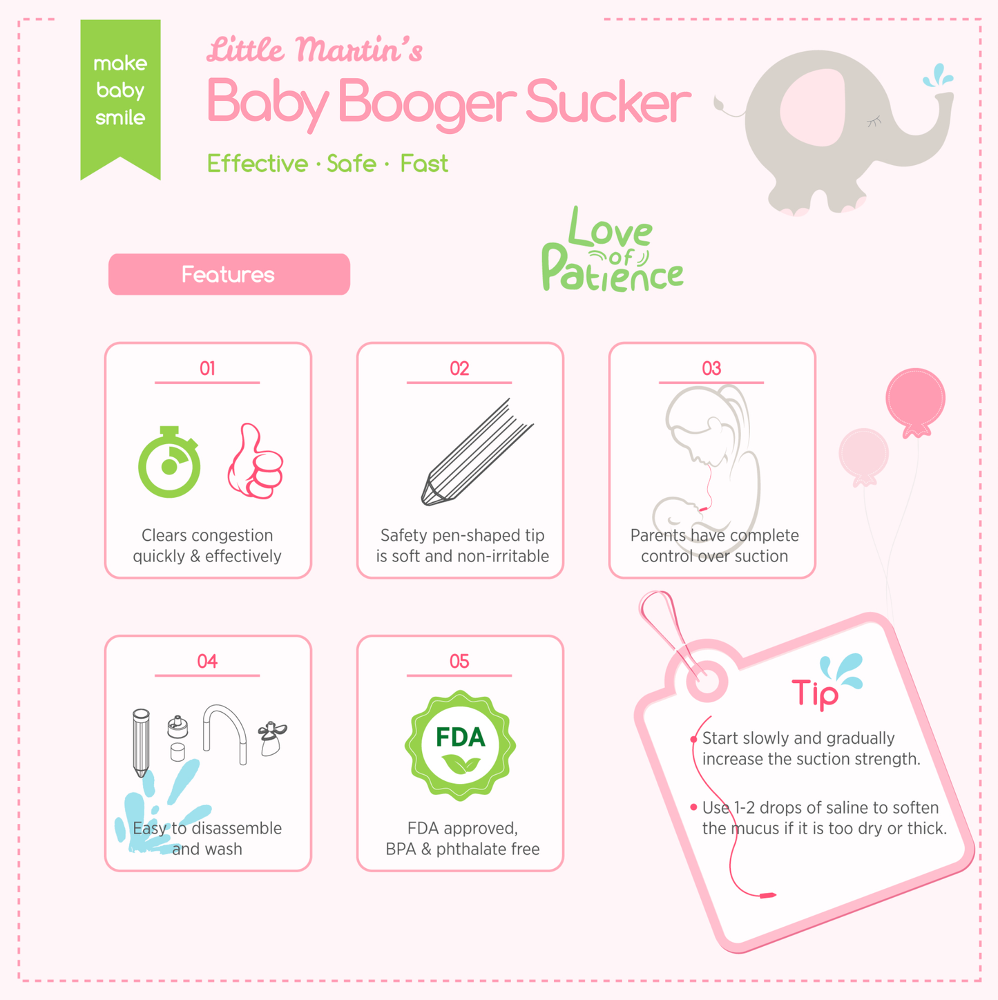 Baby Booger Sucker (Pink)