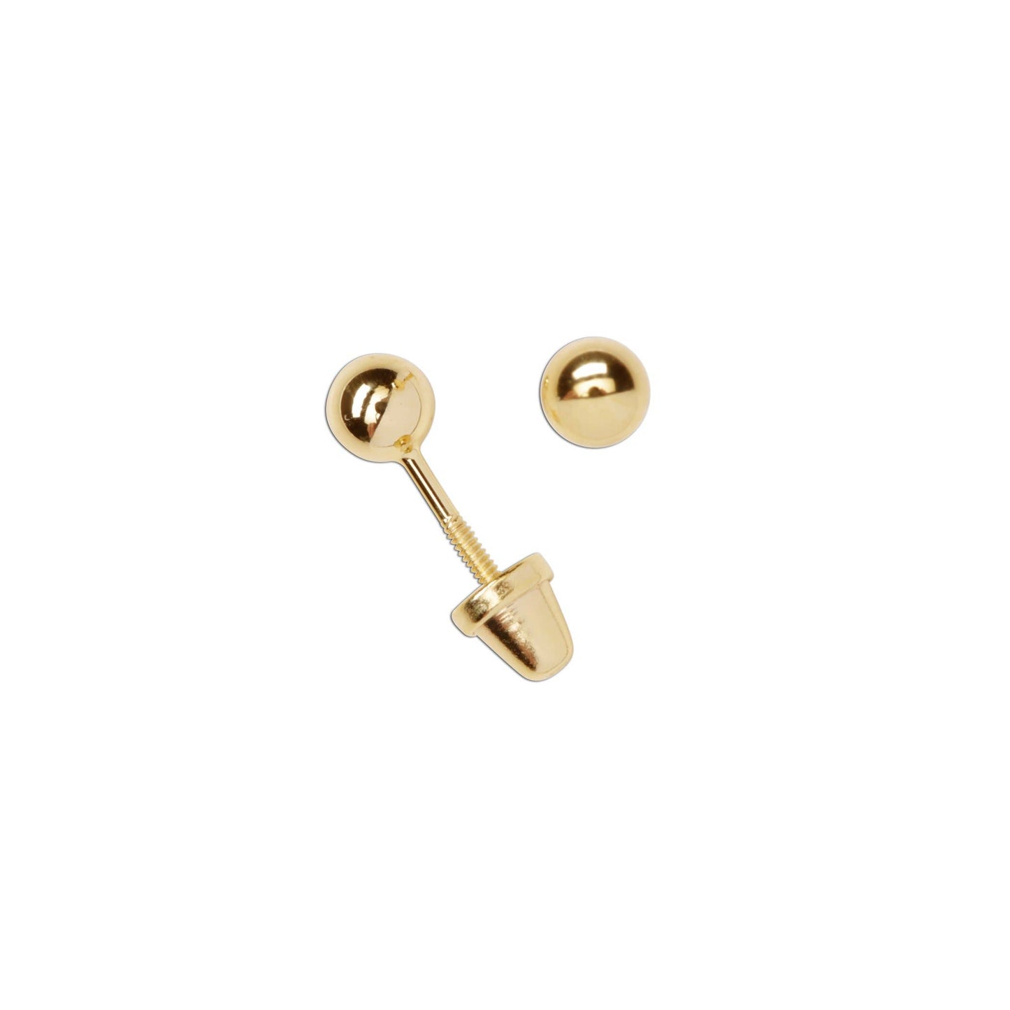 14K Gold-Plated Ball Stud Earrings