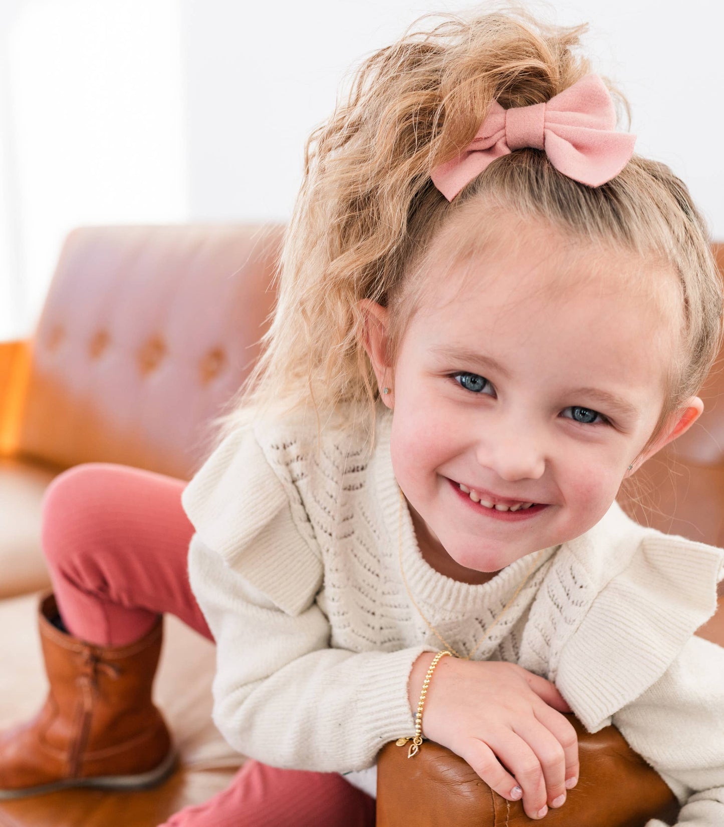 14K Gold-Plated Baby Bracelet w/Heart Kids Jewelry