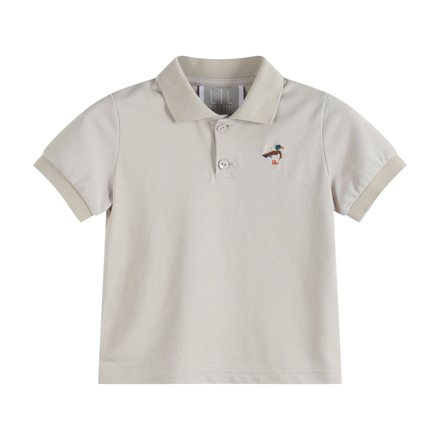 Light Brown Mallard Duck Golf Polo Shirt: 12-18M