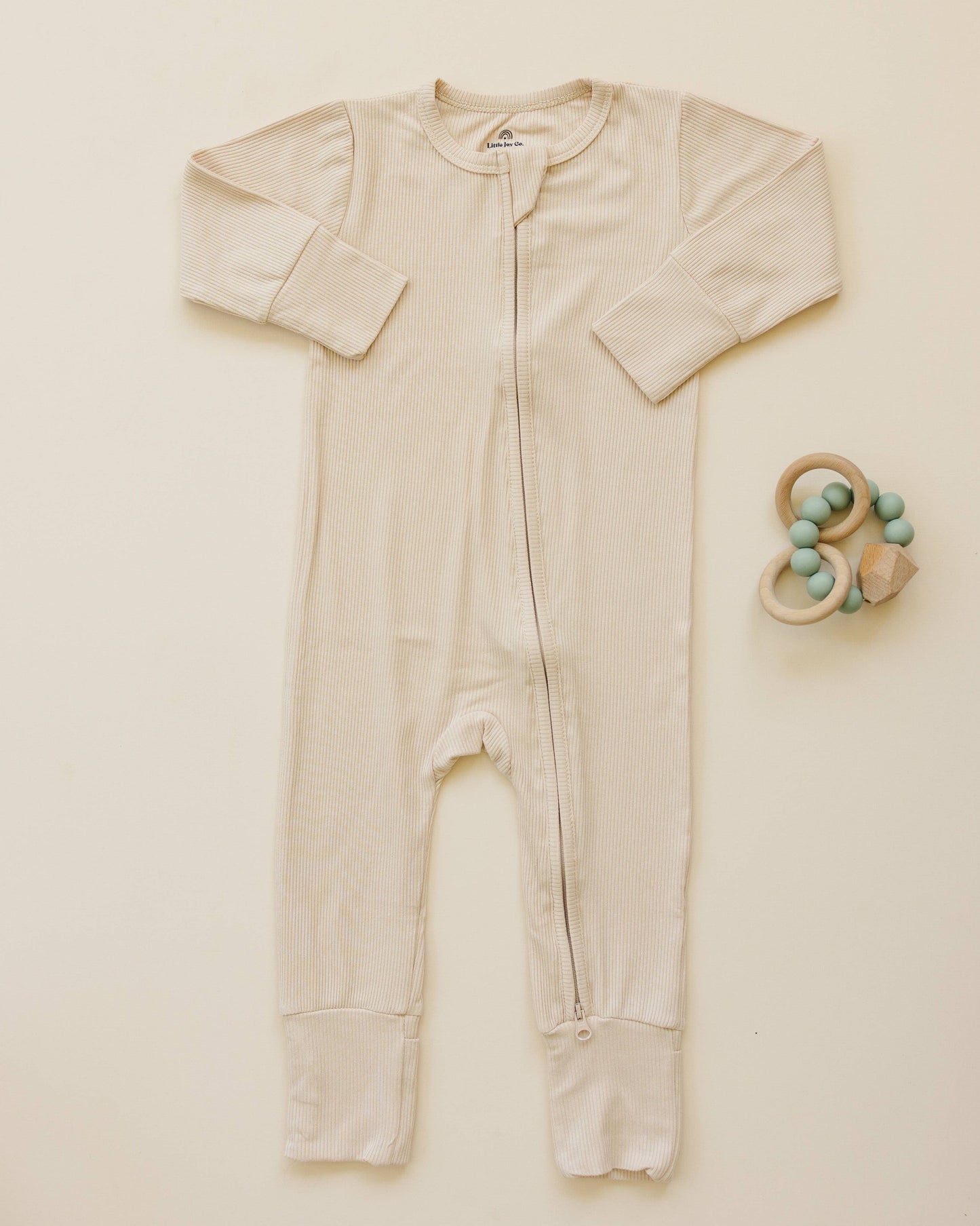 Ribbed Bamboo Zippy Romper - Huckleberry