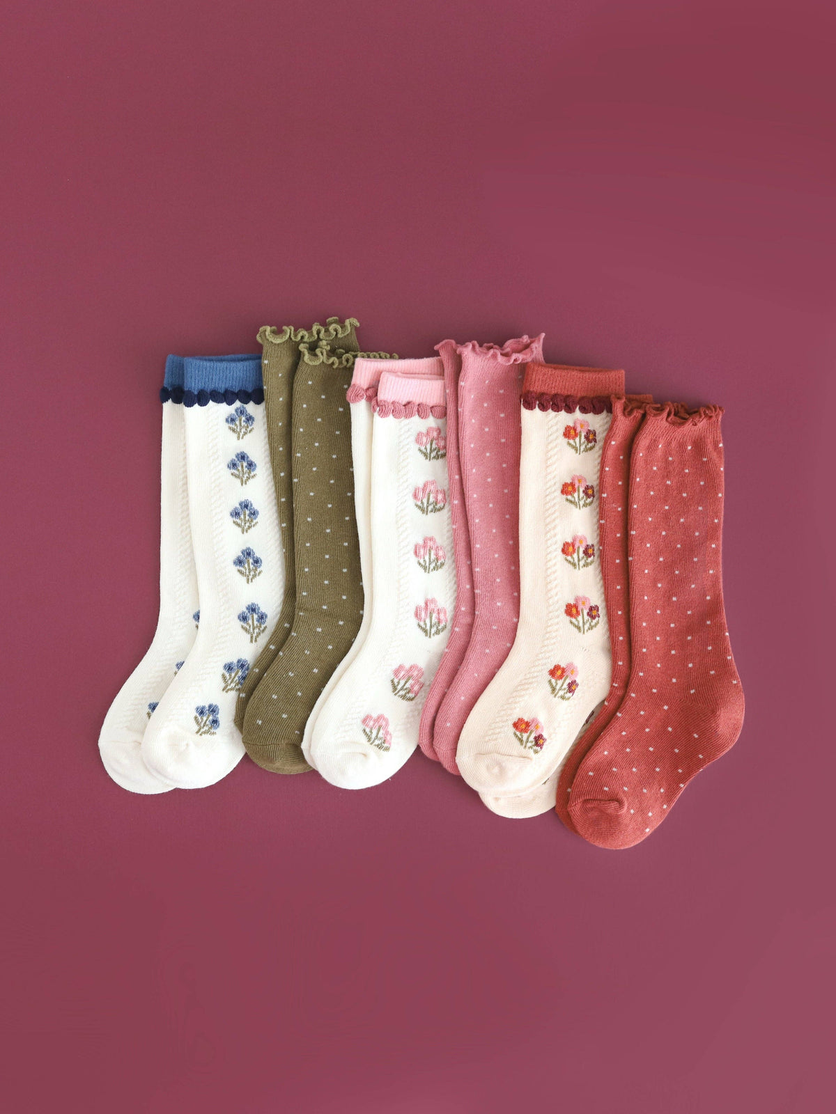 Posie Knee Socks - Rust: 6-18 MONTHS