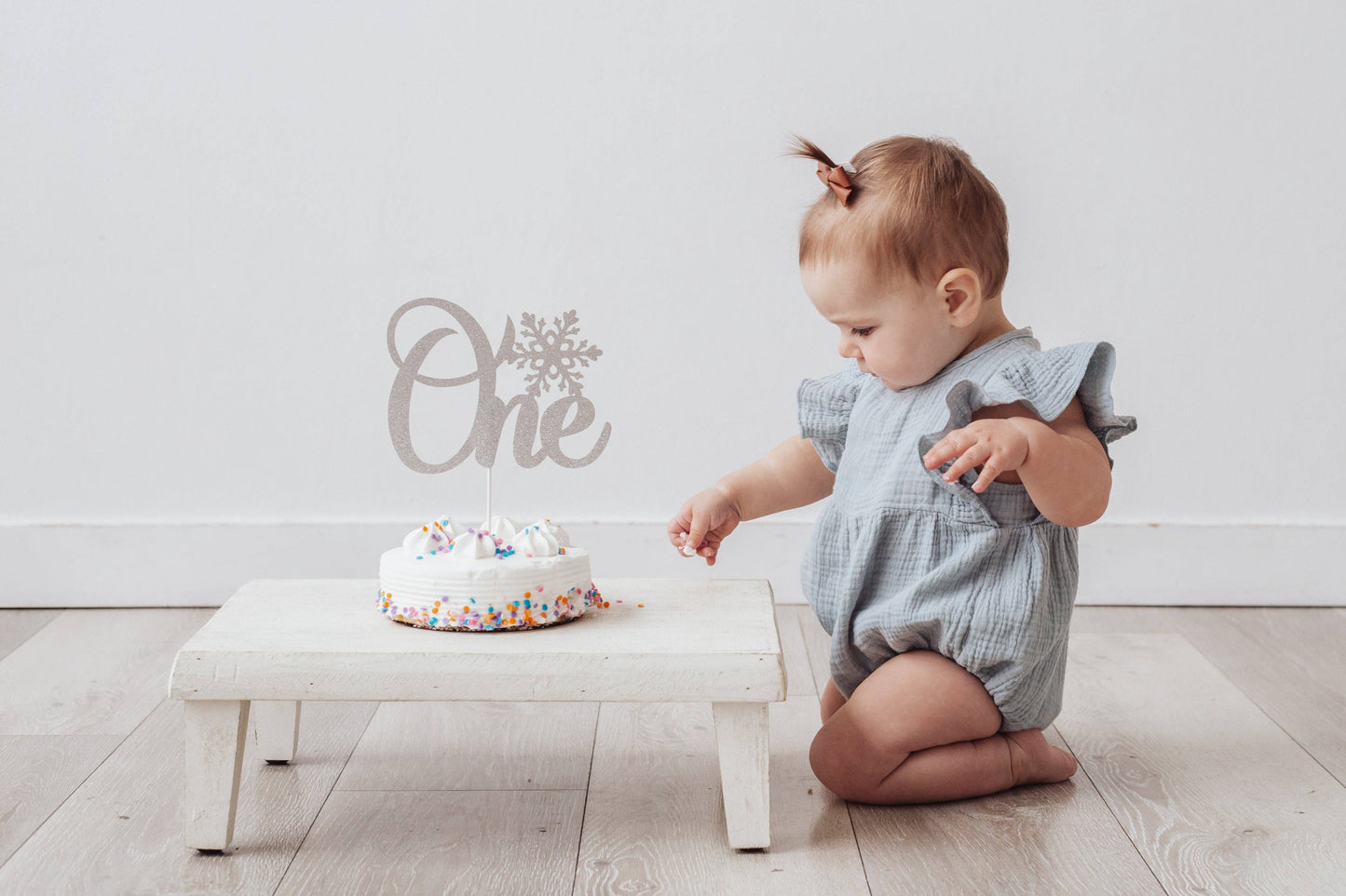 Bubble Romper & Bow: Blue
