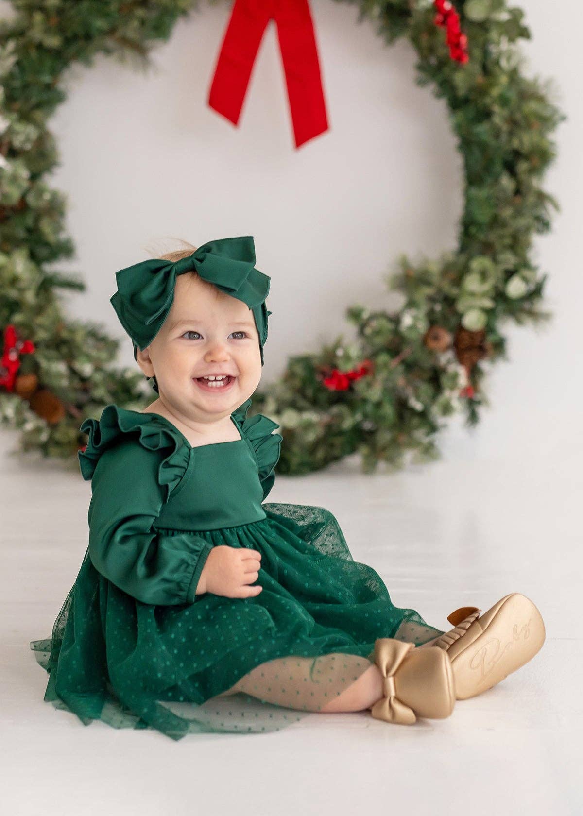 Mistletoe Emerald Dress: Green