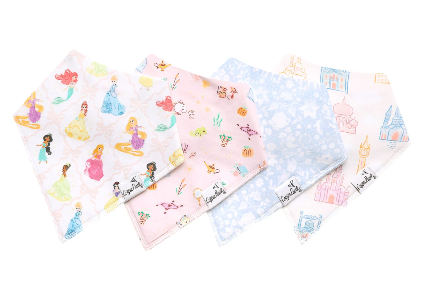 Disney Princesses Bandana Bib Set (4-pack)