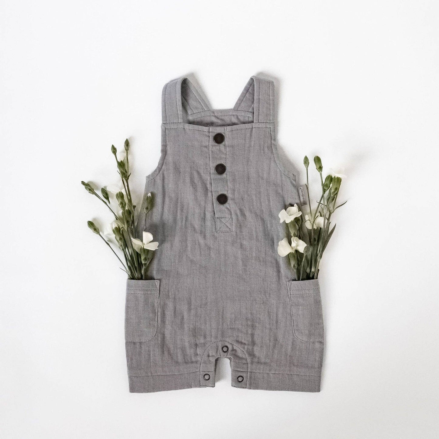 Blueberry | Organic Cuffed Muslin Overall