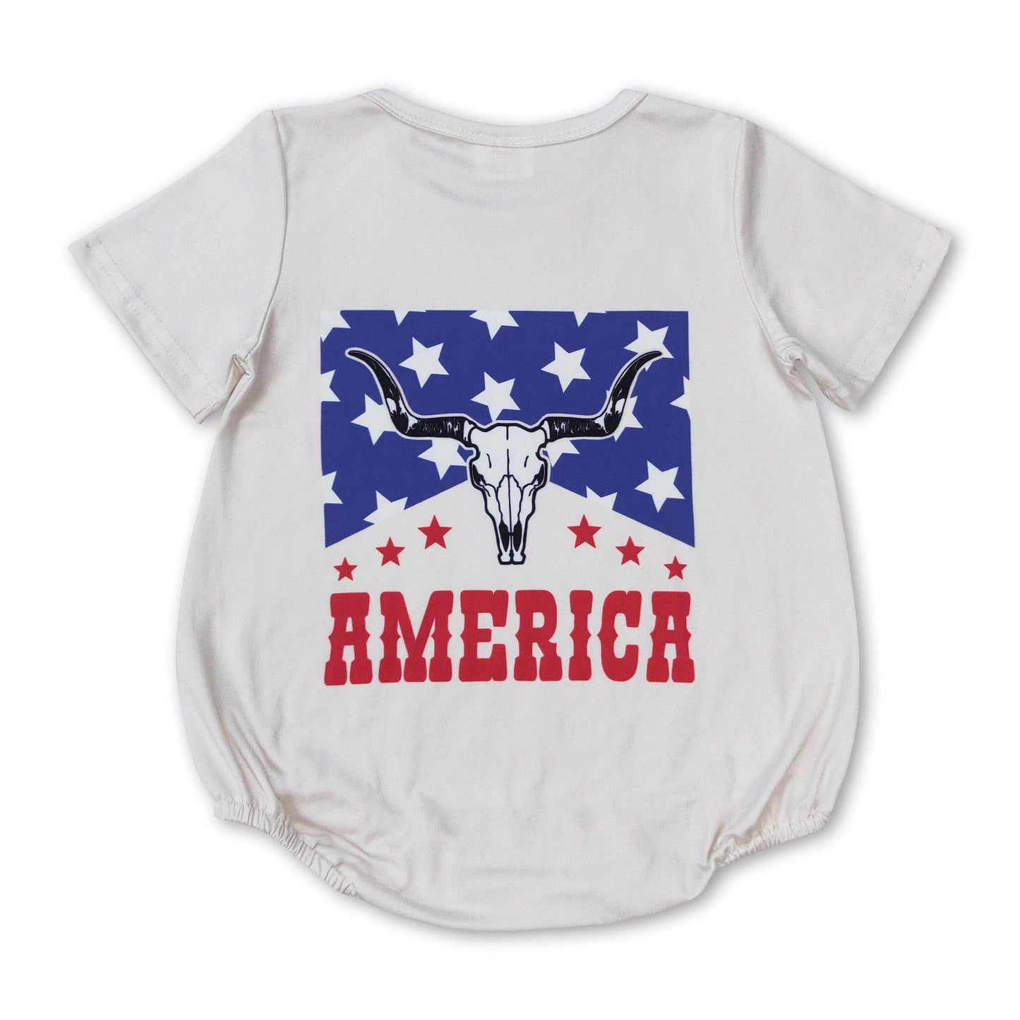 Bull Skull America Romper