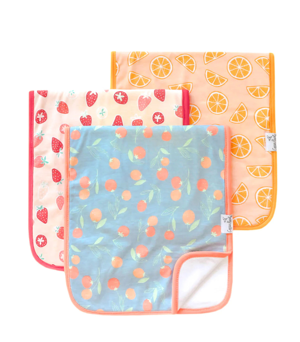 Clementine Burp Cloth Set (3-pack)