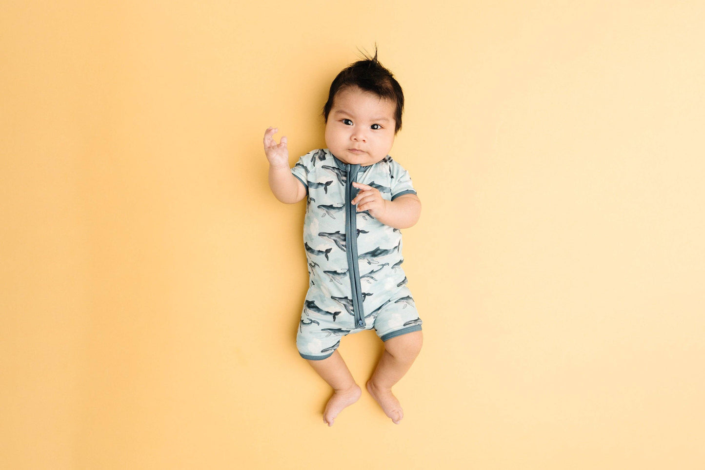 Whale Watch Bamboo Short Romper