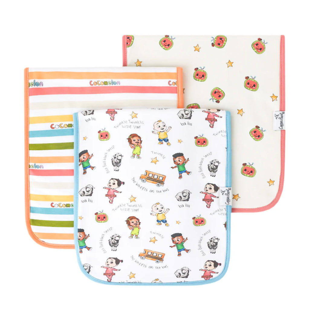 Cocomelon & Friends Premium Burp Cloths