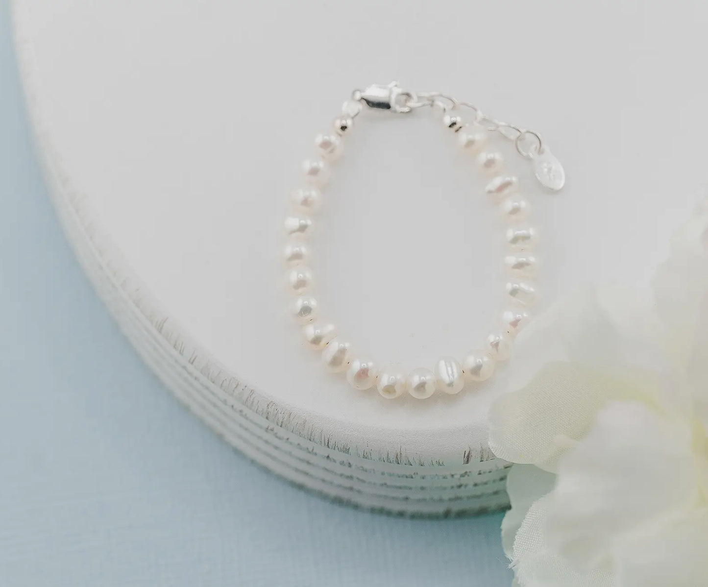 Sterling Silver Freshwater Pearl Baby Girl Bracelet