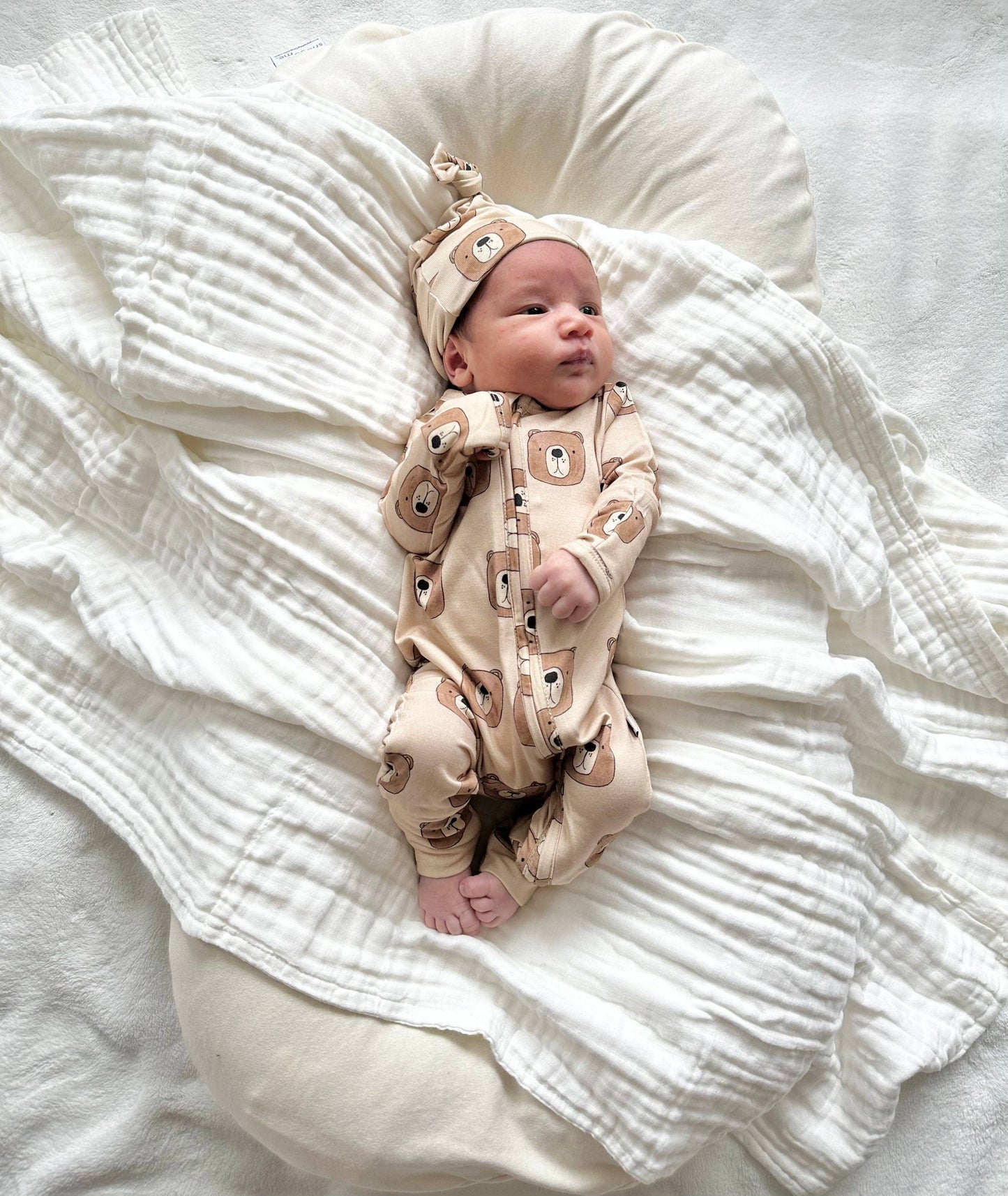 Zipper Romper - Brown Bear