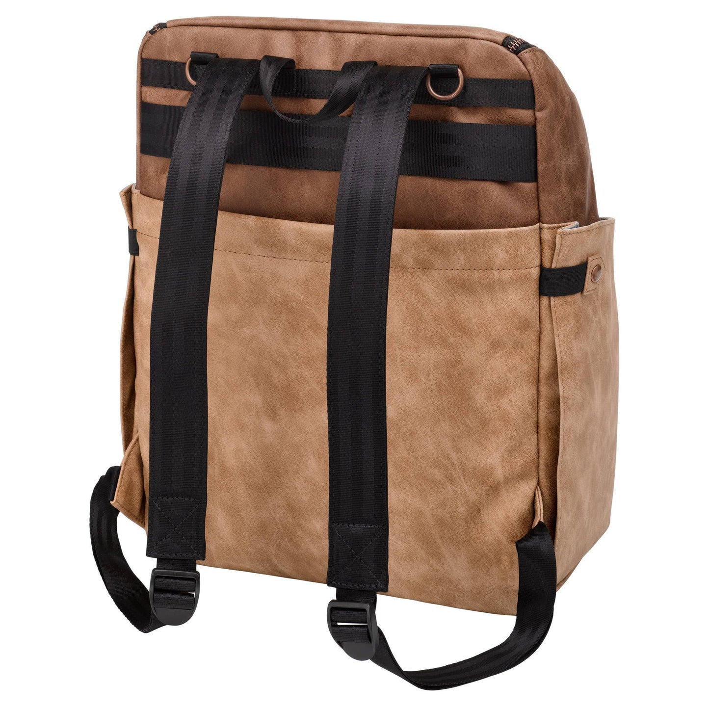 Tempo Backpack Diaper Bag in Brioche Faux Leatherette