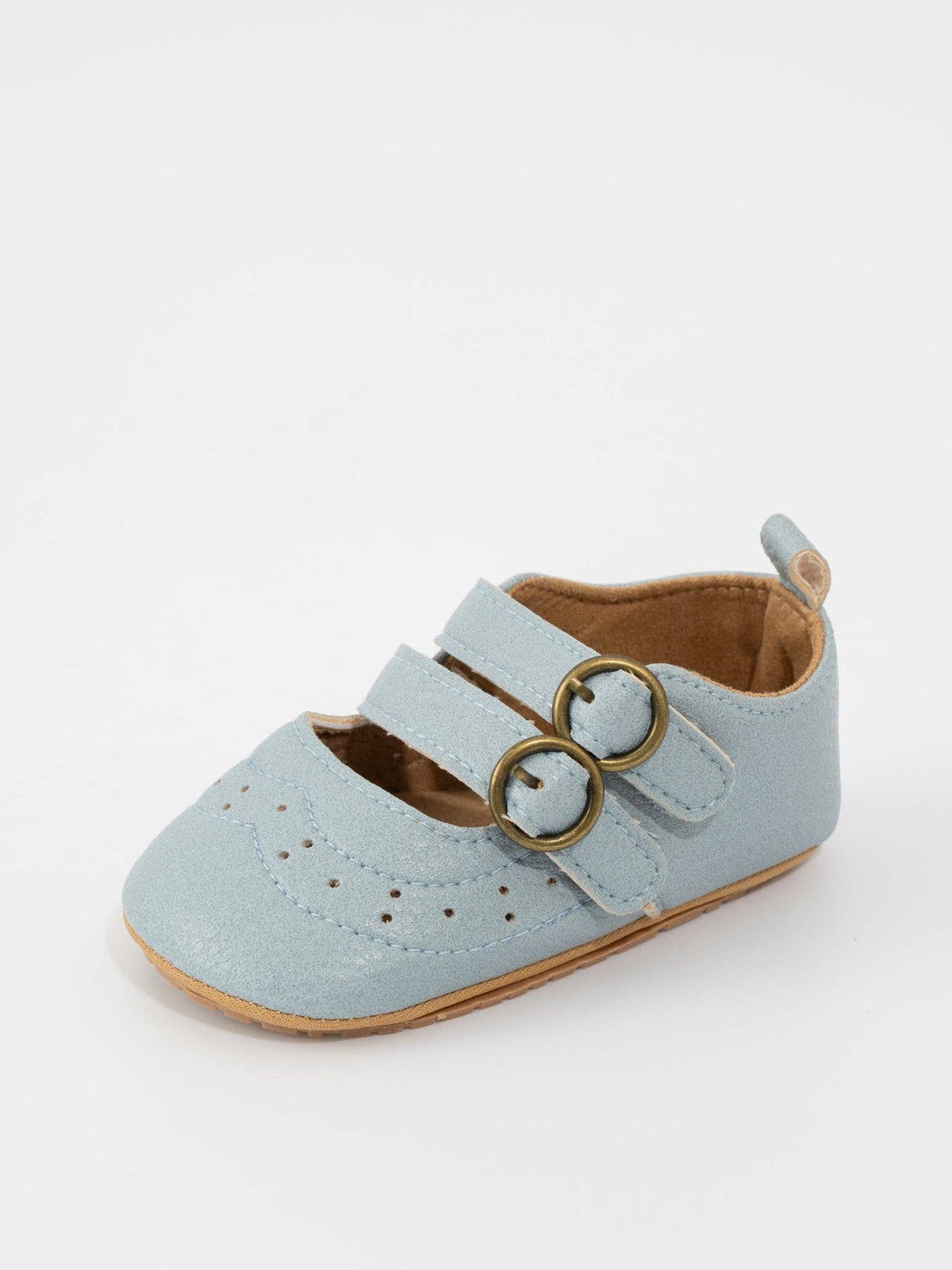 Double Buckle Mary Jane Baby Shoe Blue