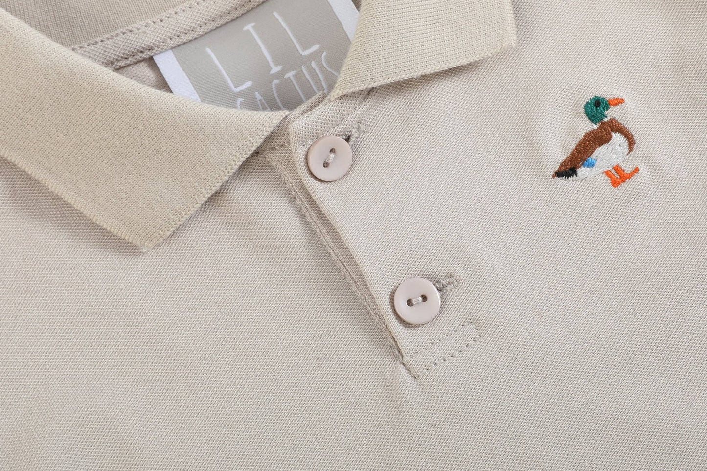 Light Brown Mallard Duck Golf Polo Shirt: 2T