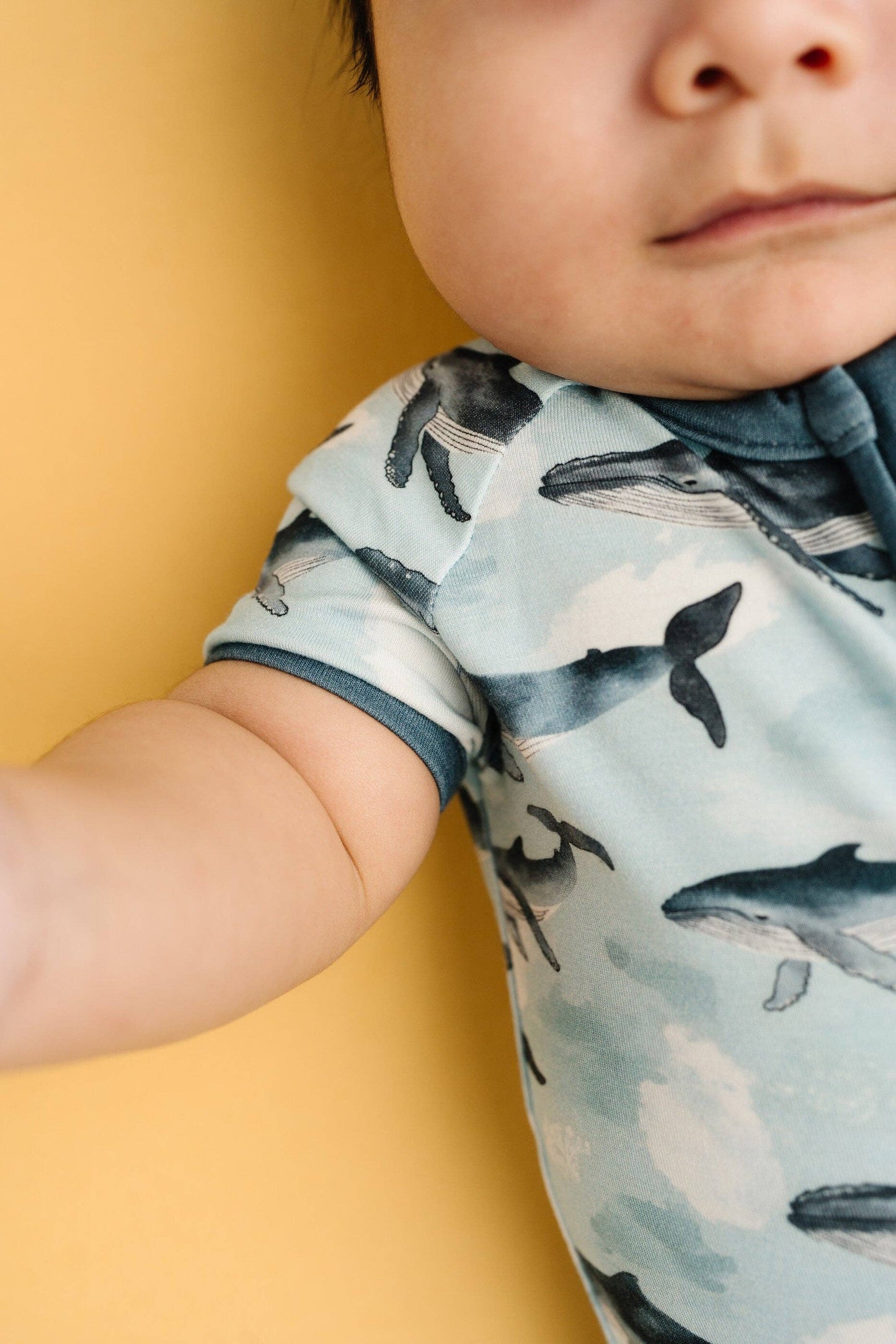 Whale Watch Bamboo Short Romper