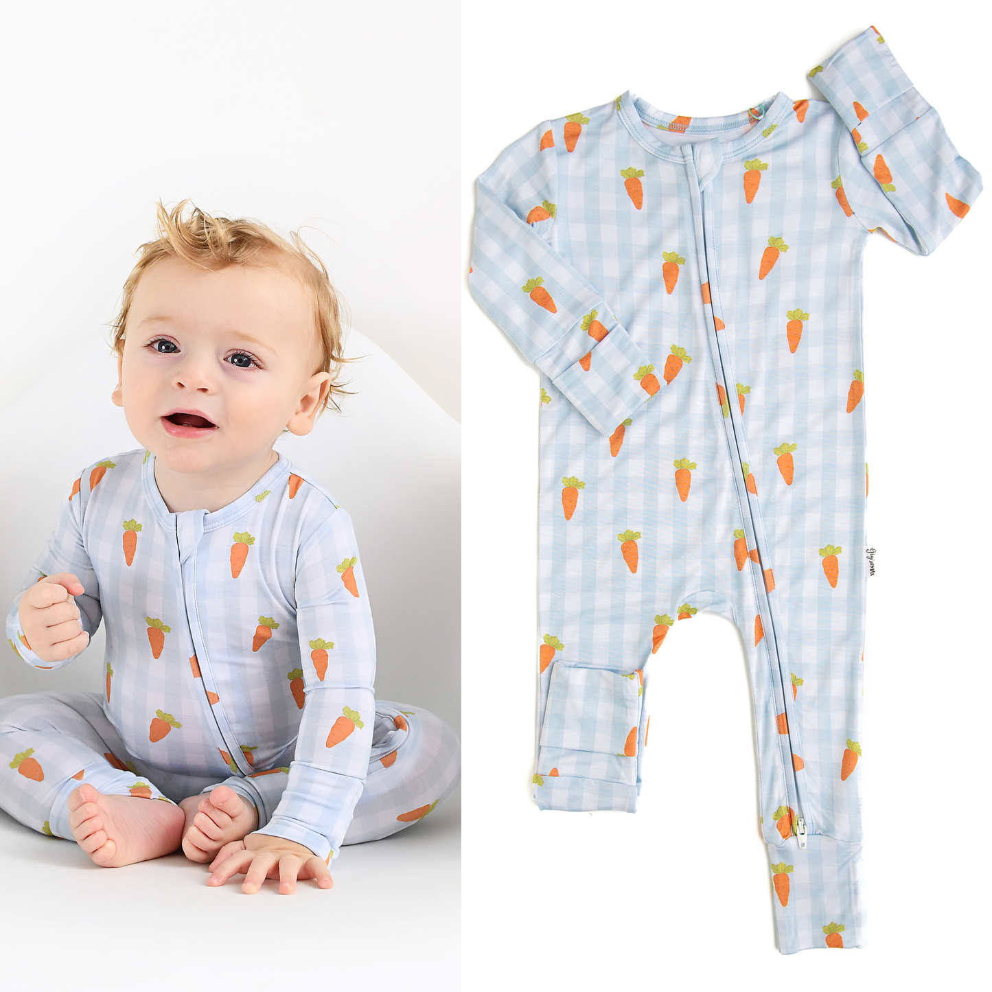 Henry Carrot Gingham Easter Outfit Sleepies