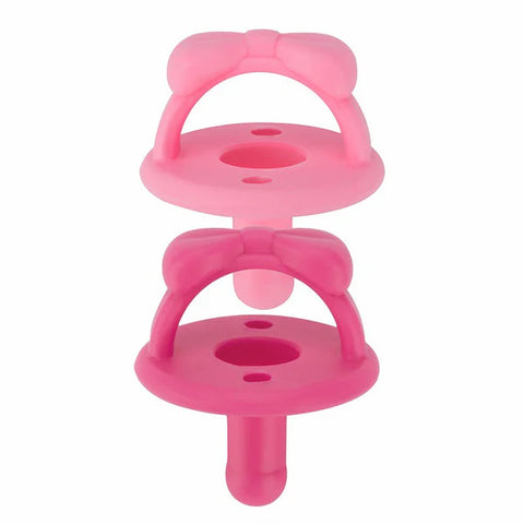 Sweetie Soother Pacifier Set- Cotton Candy + Watermelon Bows