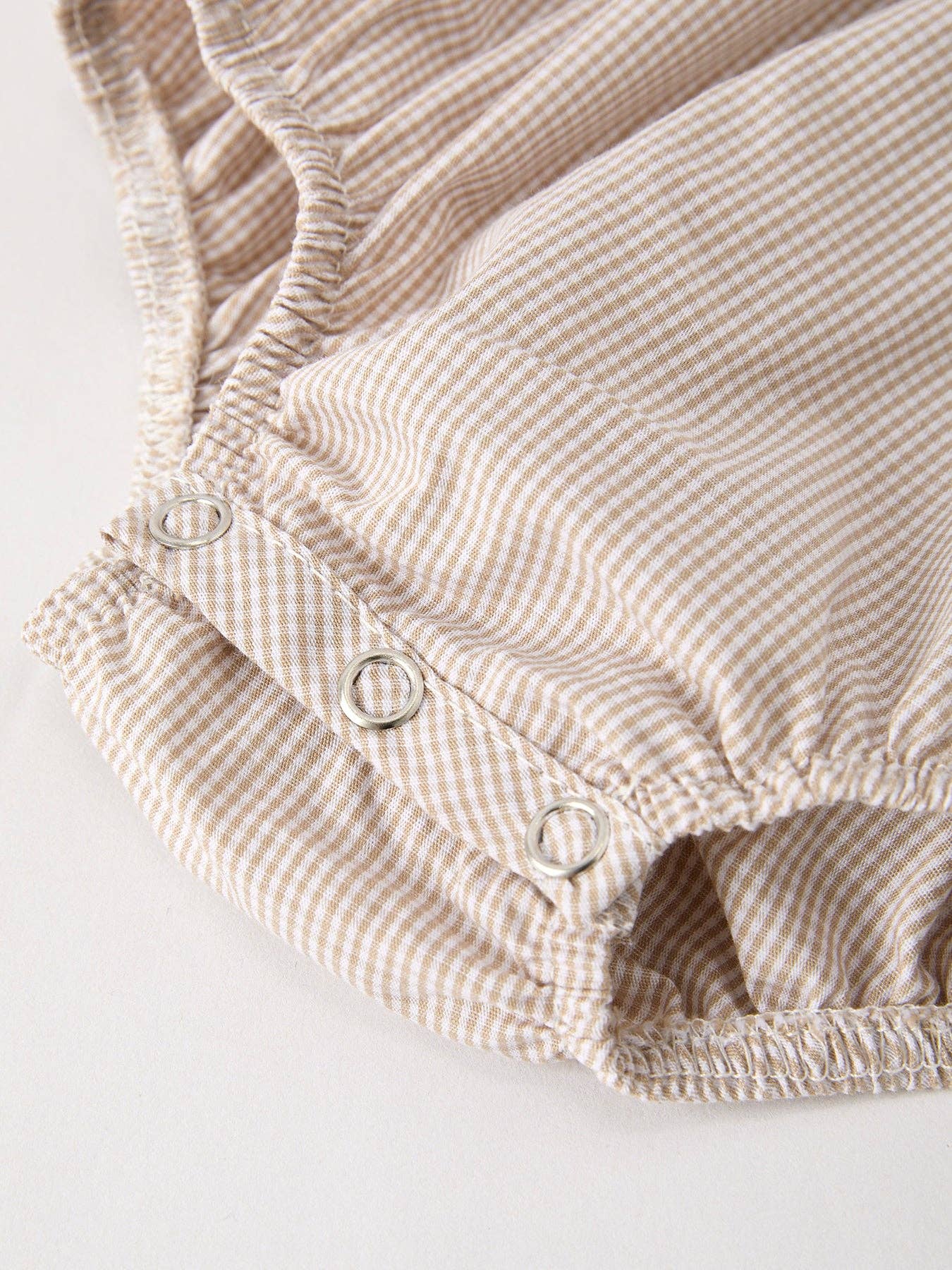 Pumpkin Embroidery Smock Plaid Baby Girl Romper