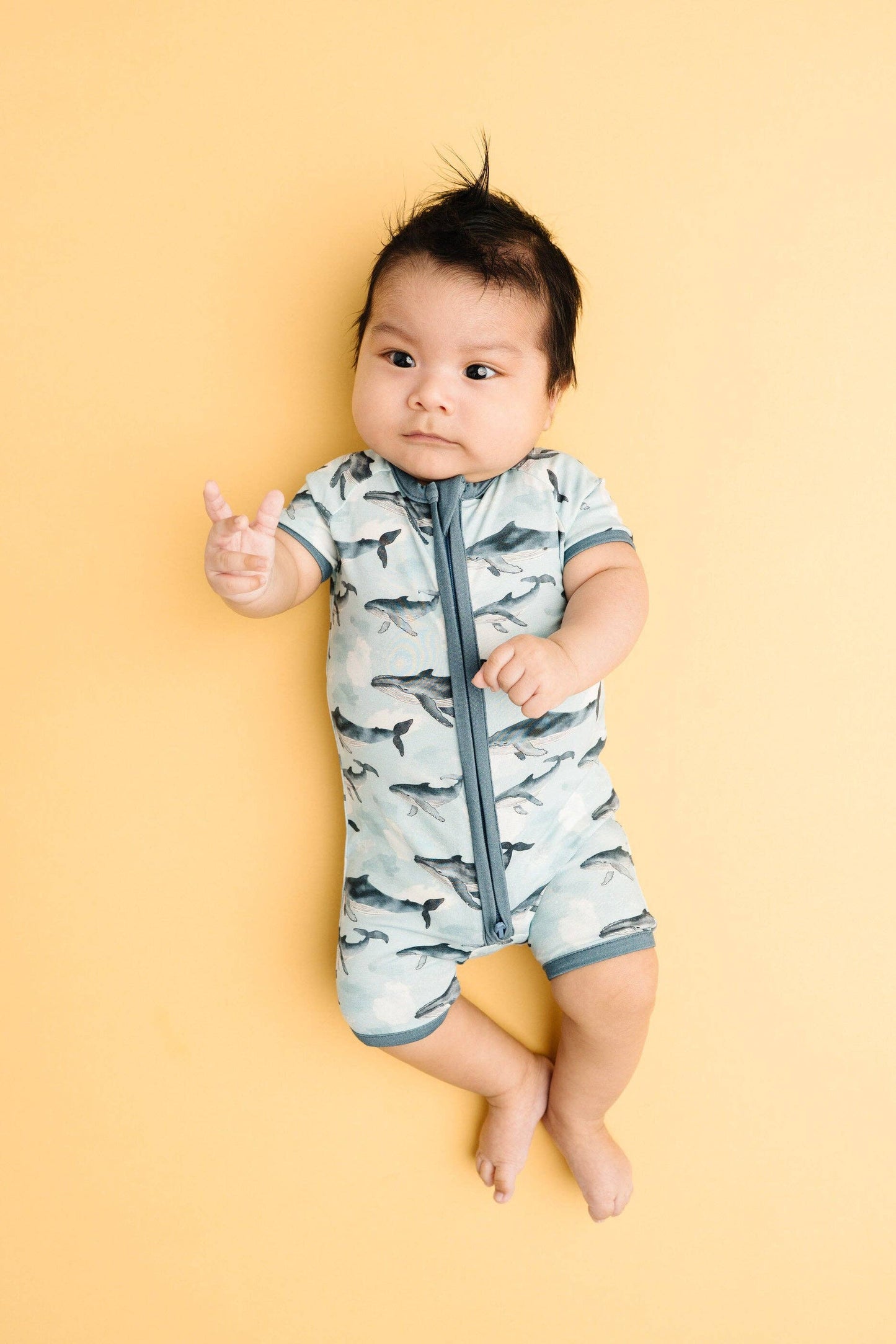 Whale Watch Bamboo Short Romper
