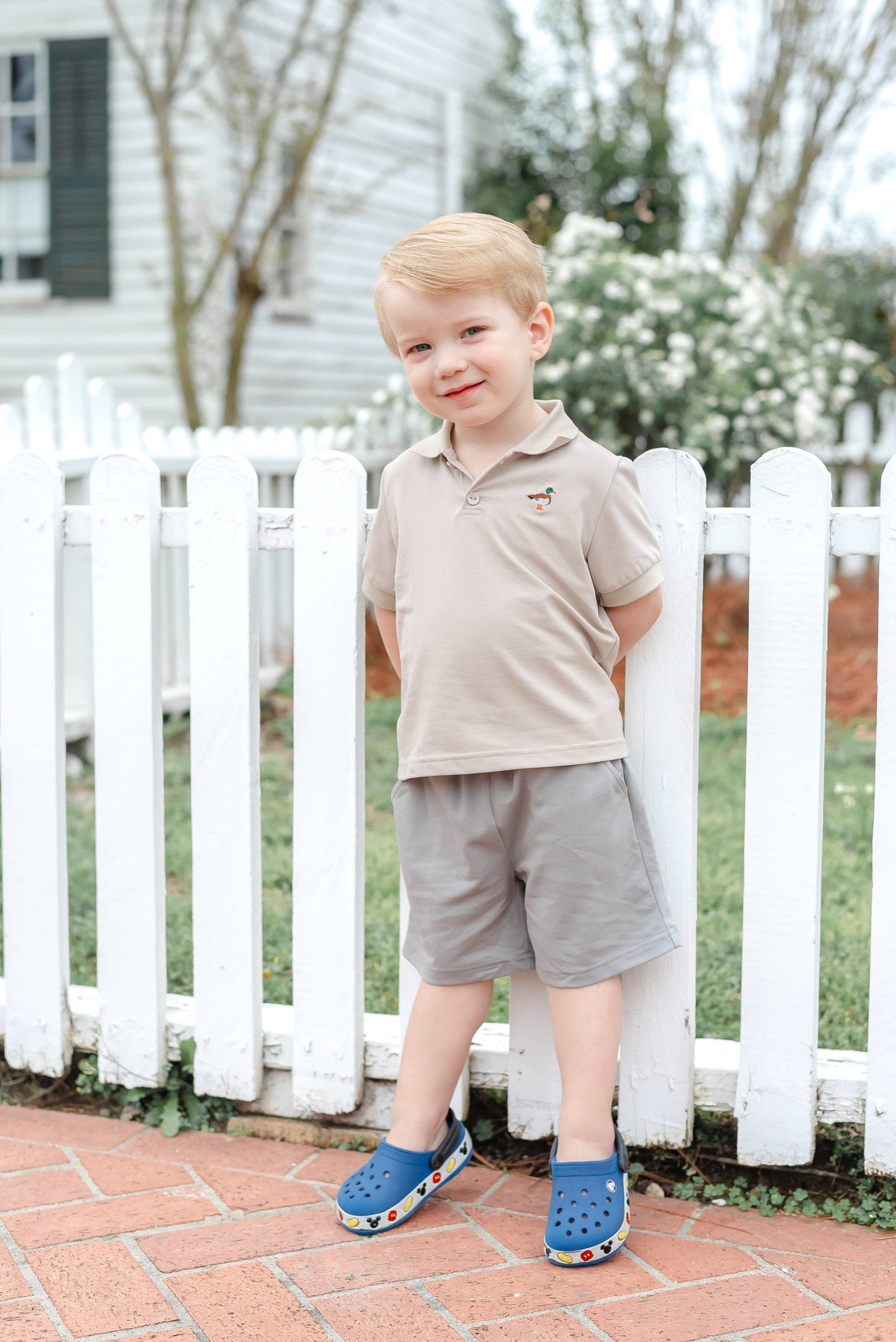 Light Brown Mallard Duck Golf Polo Shirt: 12-18M
