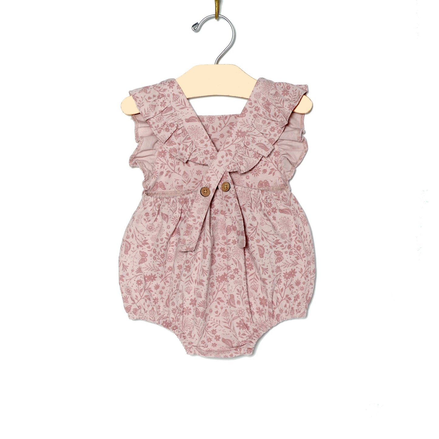 Overall Flutter Romper- Birds and Butterflies