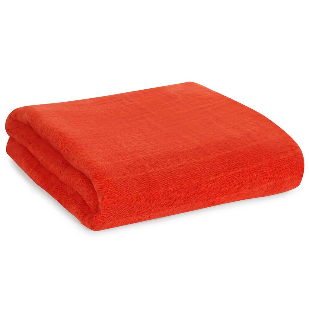 Organic Cotton Muslin Swaddle - Wildfire