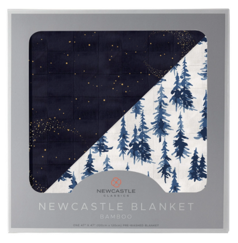 Midnight Moon & Indigo Forest Newcastle Blanket