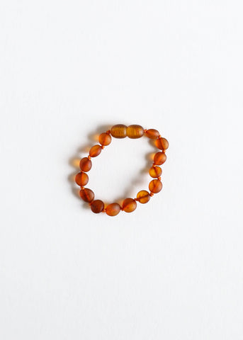 Raw Cognac Amber || Classic Anklet or Bracelet