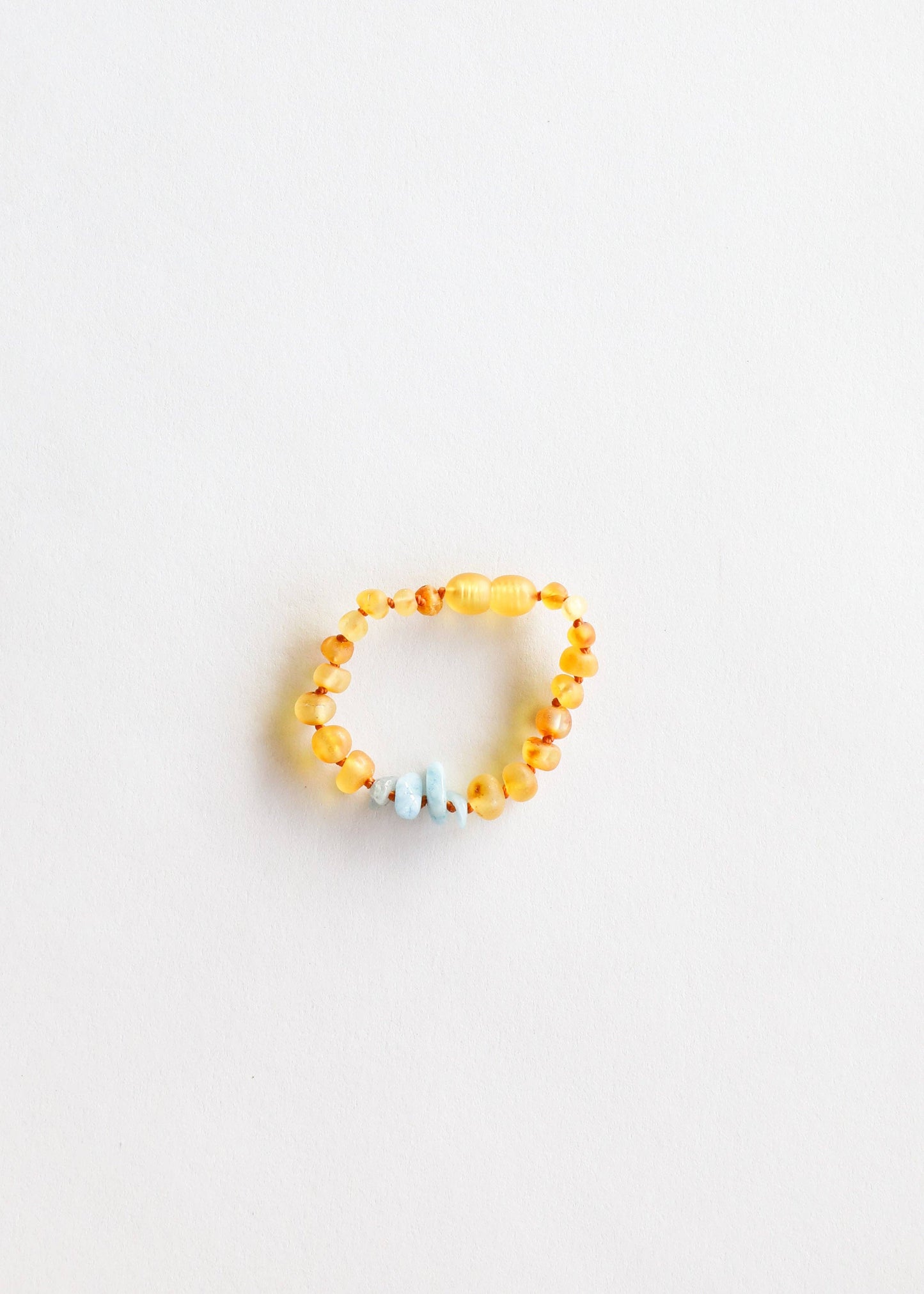 Raw Honey Amber + Raw Blue Amazonite || Anklet or Bracelet