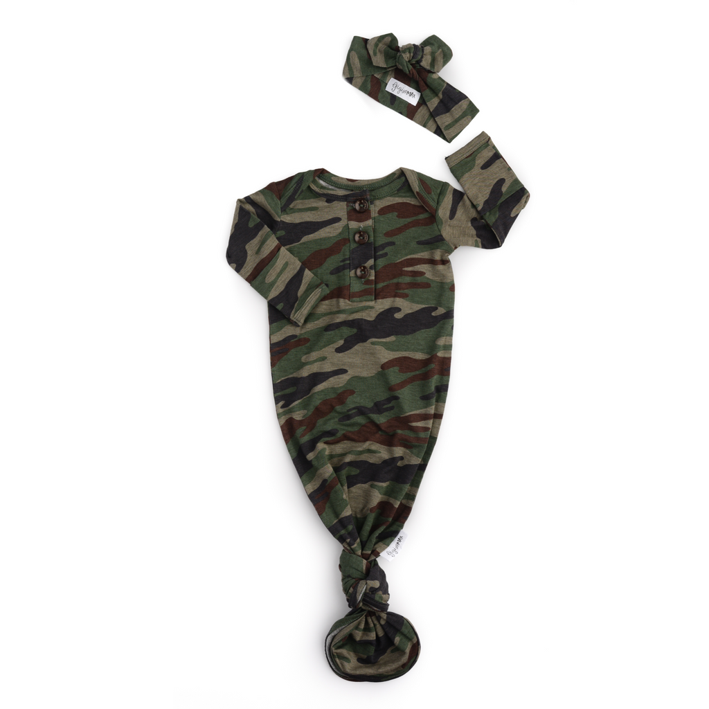Camo Gown and Headband