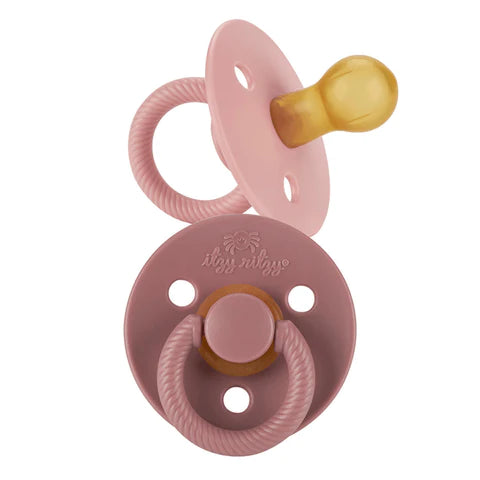 Itzy Soother Rubber Pacifier Set: Neutral Natural