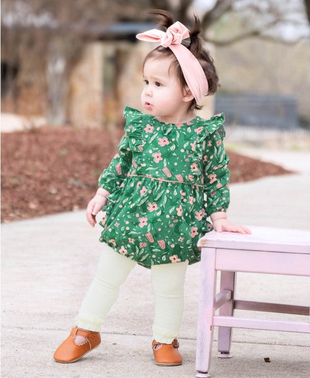 Ivory Footless Ruffle Tights