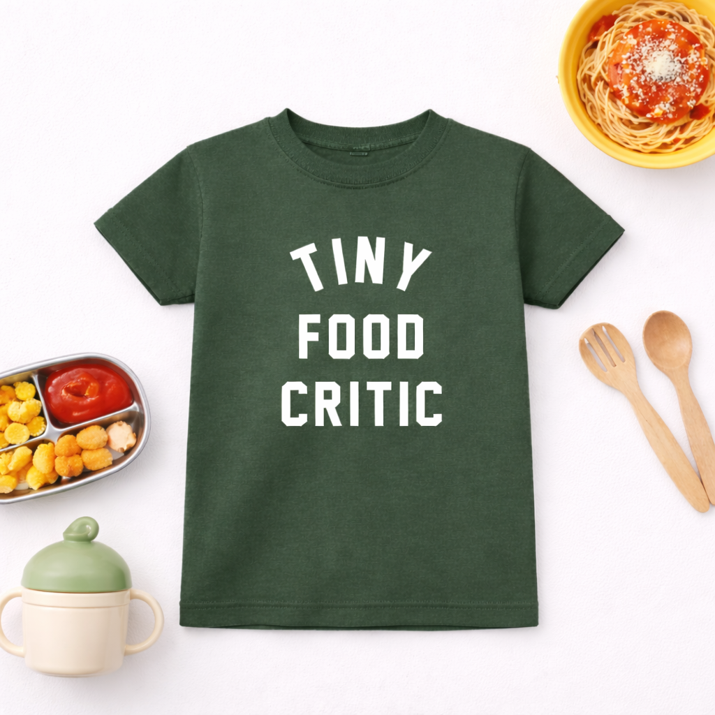 Tiny Food Critic Funny Toddler Shirt