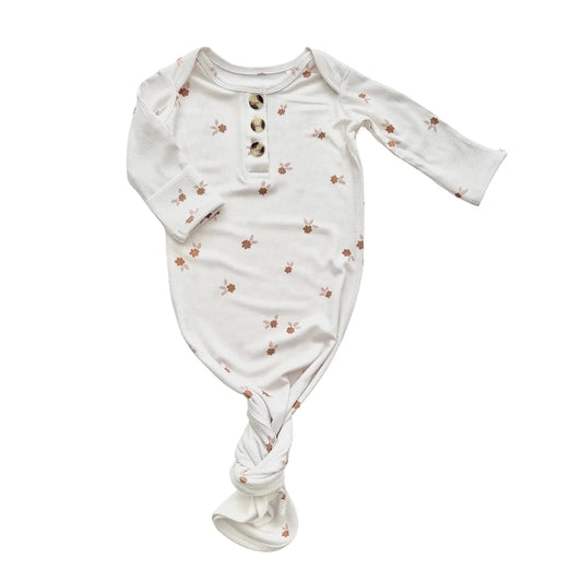 Knotted Baby Gown - Fleur