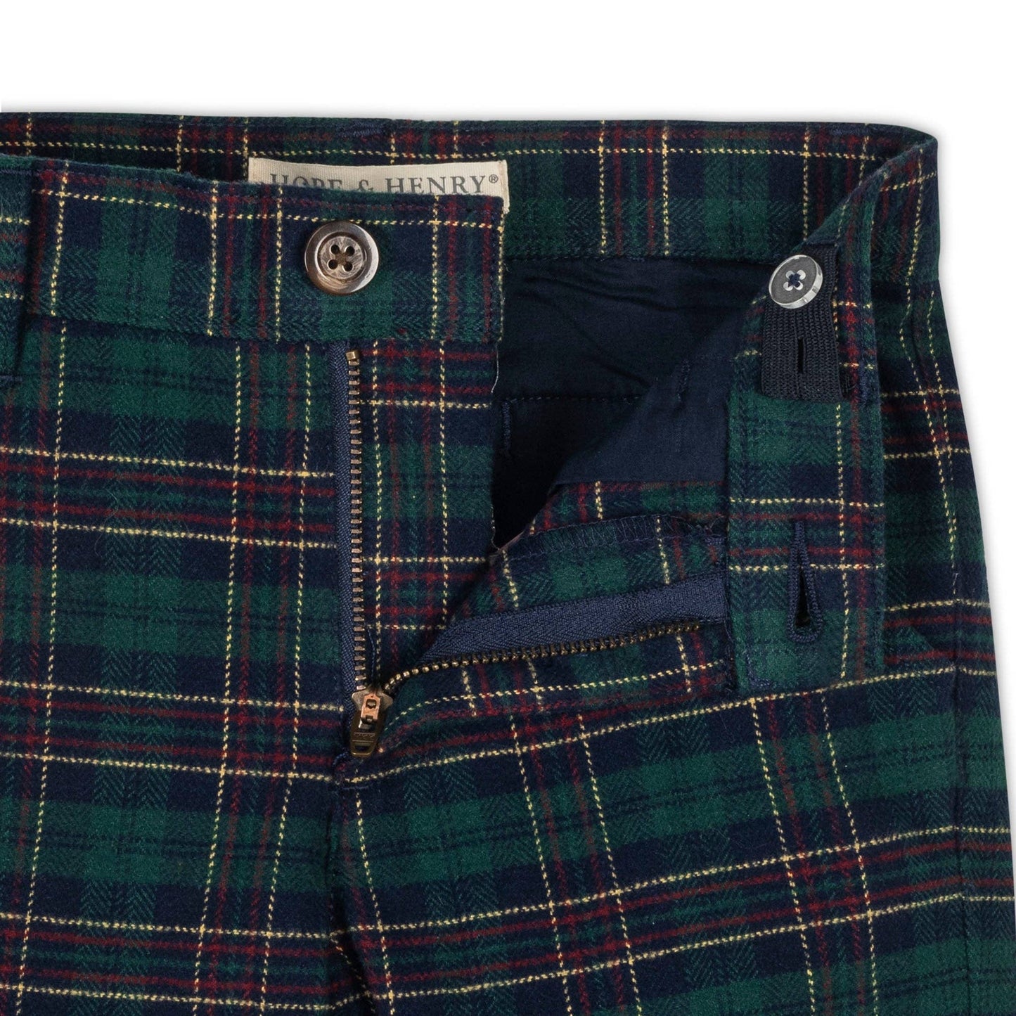 Organic Brushed Suit Pant: Scottish Suit Plaid