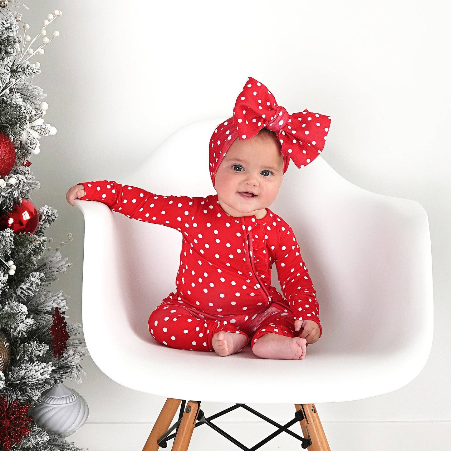 Ruffle Zip Polka Dot Sleeper