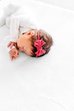 Baby Bling Bows - METALLIC BABY FAB SKINNY: red