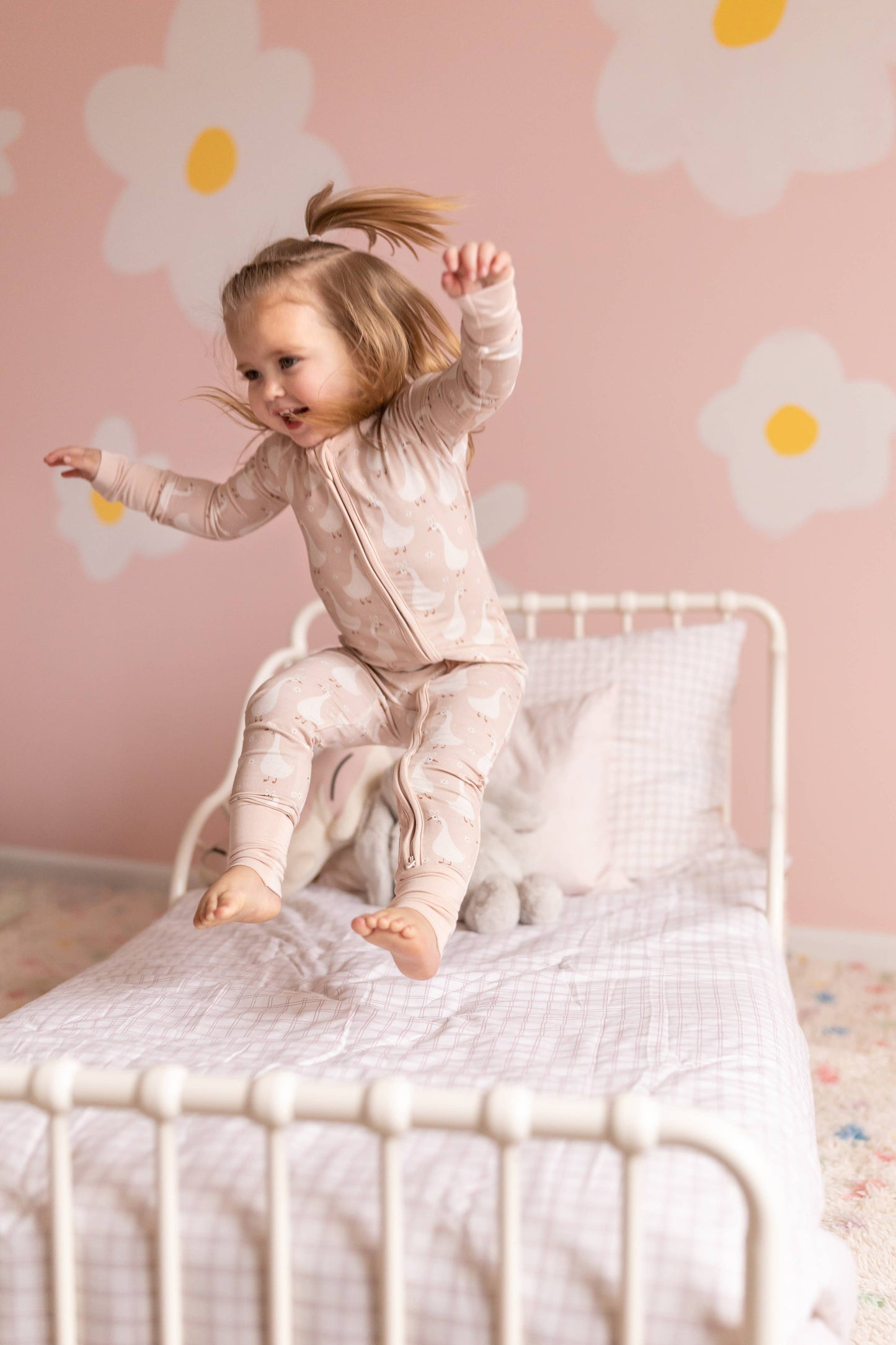 Silly Goose on the Loose Bamboo Zippy Romper: