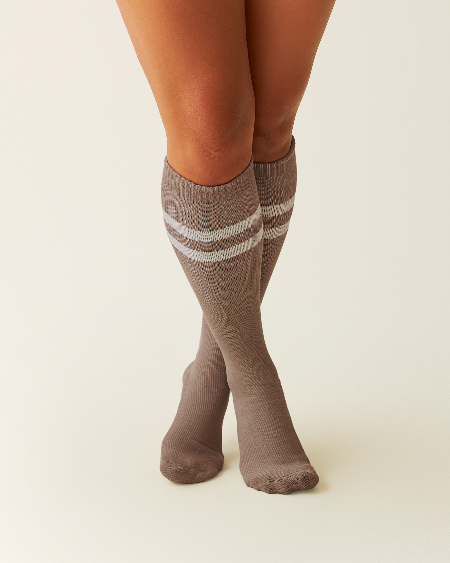 Compression Socks (2-Pack): Black and White / Wide Calf