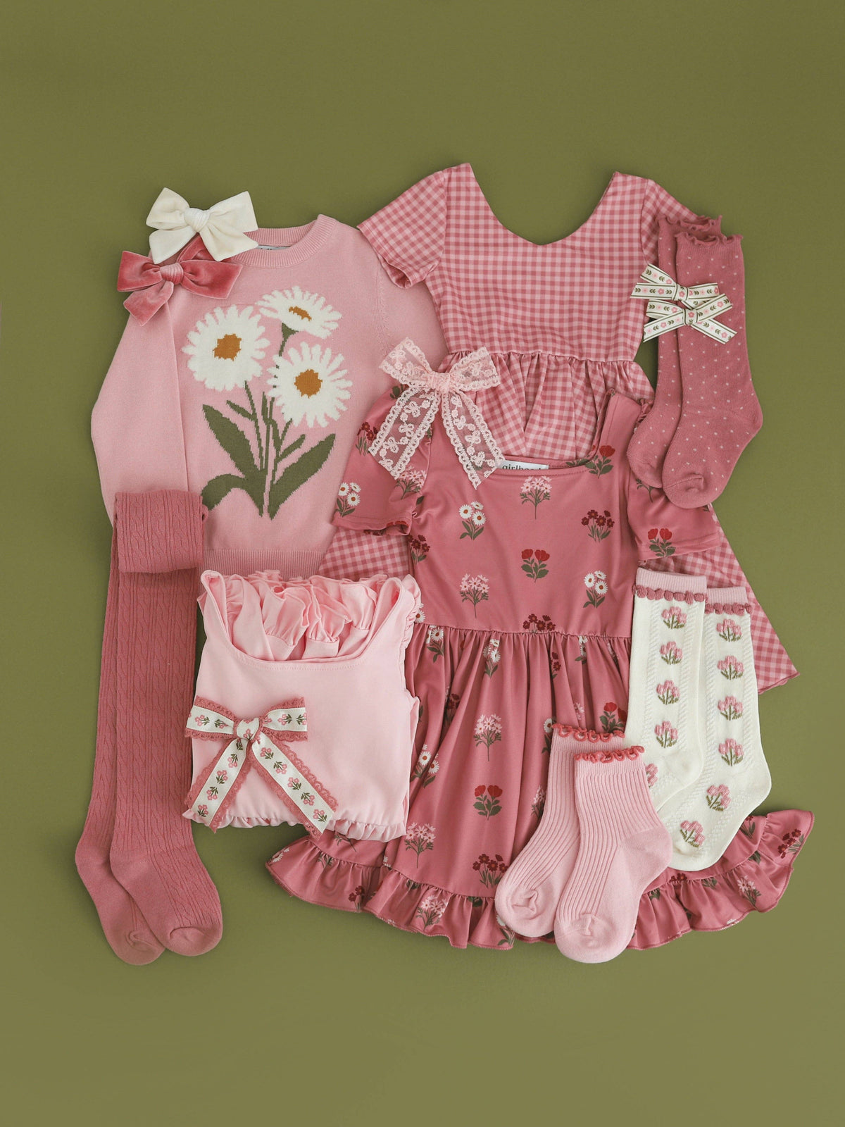 Posie Knee Socks - Old Rose: 6-18 MONTHS