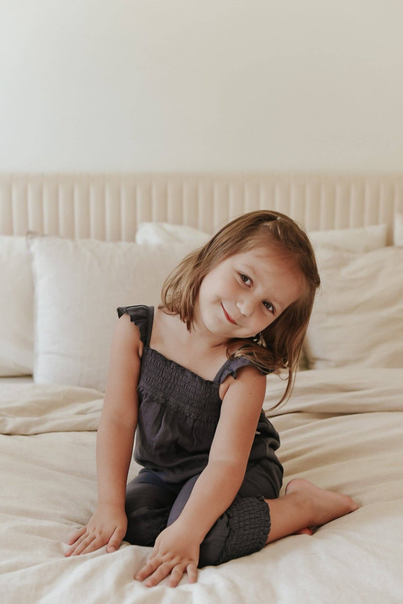 Sleeveless Romper: Chia Seed