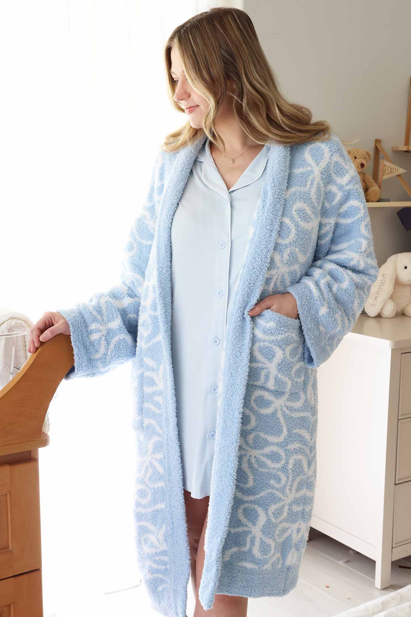 Labor & Delivery Nightgown Baby Blue
